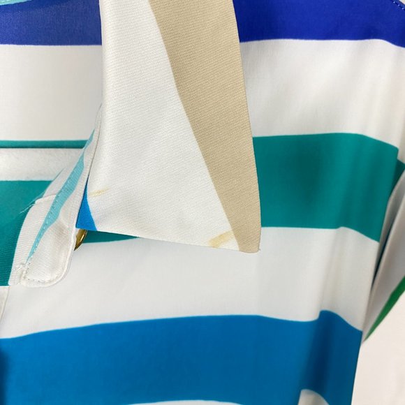 Calvin Klein Women's Multi Colour A-Line Dress With Green Belt - Picture 12 of 15